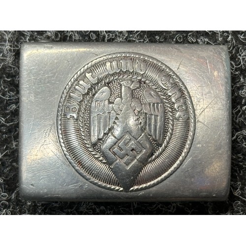 2325 - WW2 Third Reich Hitler Jugend Belt Buckle. Alloy injection moulded example. Maker marked RZM M4/46 f... 