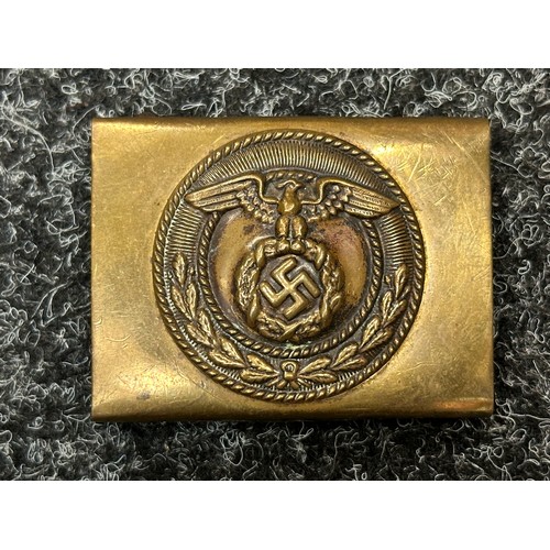 2326 - WW2 Third Reich Sturmabteilung SA Belt Buckle in brass. No makers mark. Two part construction in bra... 