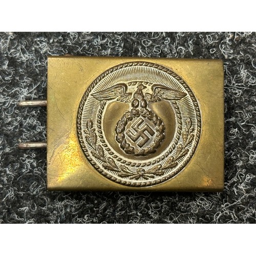 2327 - WW2 Third Reich Sturmabteilung SA Belt Buckle in brass. No makers mark. Two part construction in bra... 