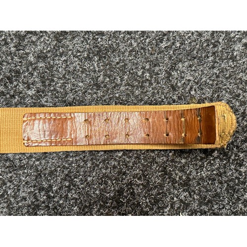 2329 - WW2 Third Reich Tropical Issue Webbing Belt. Size marked 