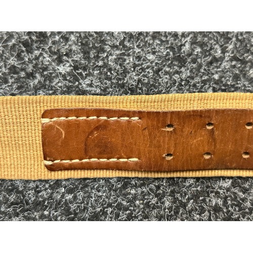 2329 - WW2 Third Reich Tropical Issue Webbing Belt. Size marked 