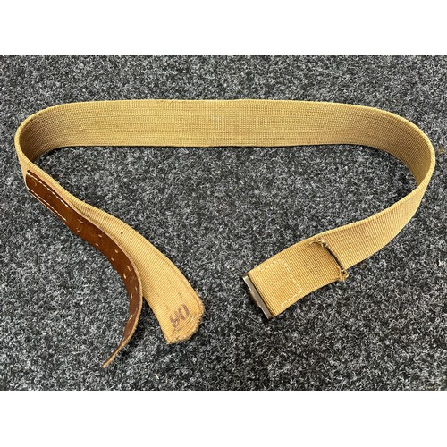 2329 - WW2 Third Reich Tropical Issue Webbing Belt. Size marked 