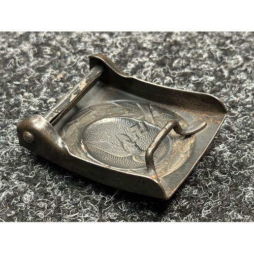 2330 - WW2 Third Reich Luftwaffe Belt Buckle in steel with original blue painted finish. No makers mark.