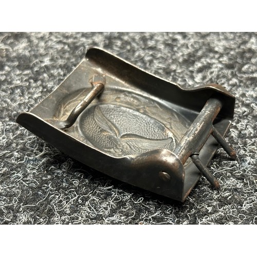 2330 - WW2 Third Reich Luftwaffe Belt Buckle in steel with original blue painted finish. No makers mark.