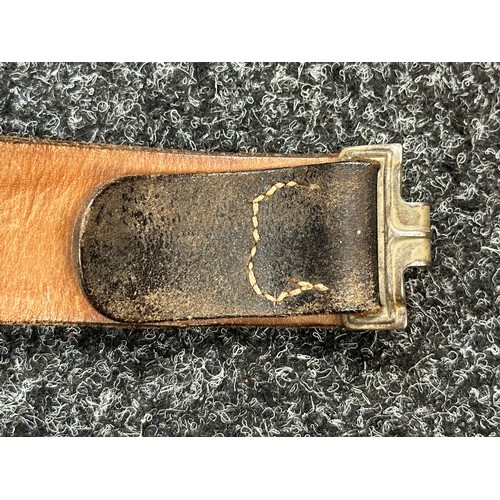 2333 - WW2 Third Reich Waffen SS Belt and Buckle. The steel belt buckle has been de-nazified. Some rust pit... 