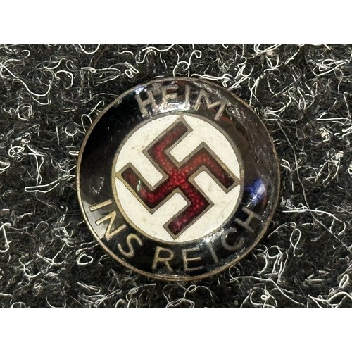 2335 - WW2 Third Reich Heim in Reich enamel badge. Maker marked 