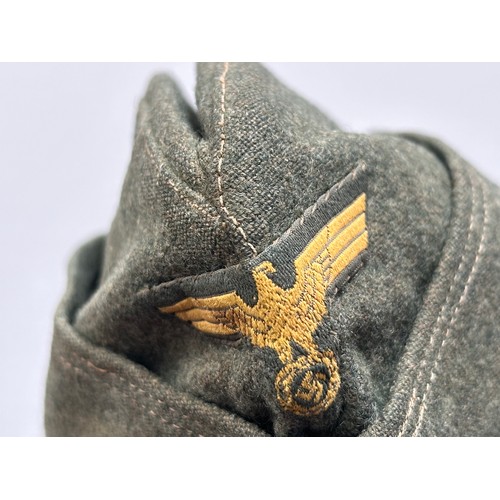 2339 - WW2 Third Reich Kreigsmarine Coastal Artillery Enlisted Mans Bordmutze with Bevo machine woven Eagle... 