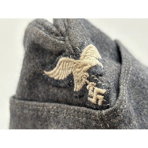 2341 - WW2 Third Reich Luftwaffe Enlisted Mans Fliegermutze with originally sewn eagle and national cockade... 