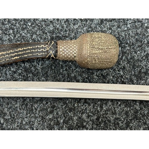 2345 - WW2 Third Reich Heer Officers Lion Head Sword with fullered single edged blade 865mm in length maker... 