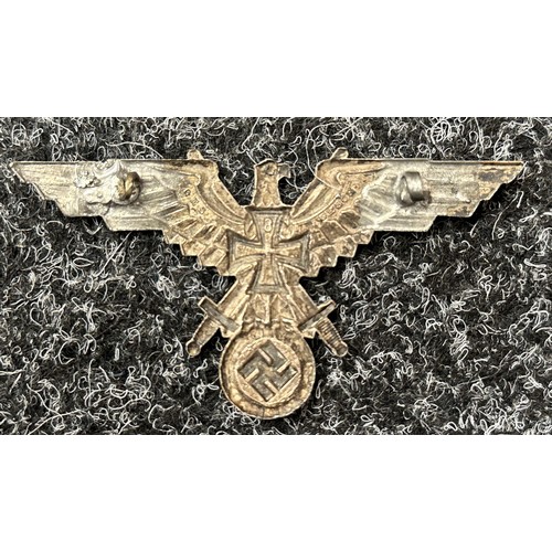 2353 - WW2 Third Reich insignia etc to include: Zoll cap eagle: NSKOV metal breast eagle, both without pins... 