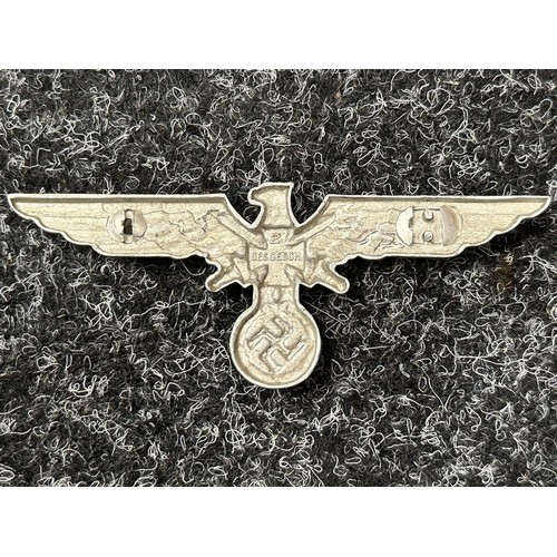 2353 - WW2 Third Reich insignia etc to include: Zoll cap eagle: NSKOV metal breast eagle, both without pins... 