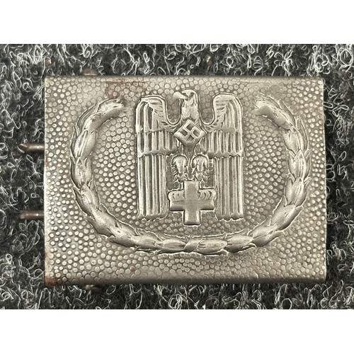 2357 - WW2 Third Reich DRK Belt Buckle. No makers mark. Steel example.