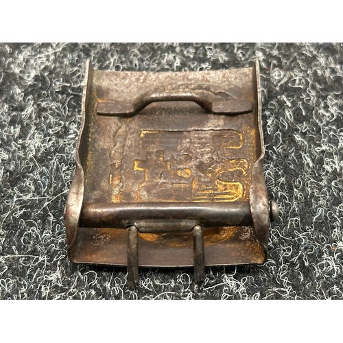 2357 - WW2 Third Reich DRK Belt Buckle. No makers mark. Steel example.