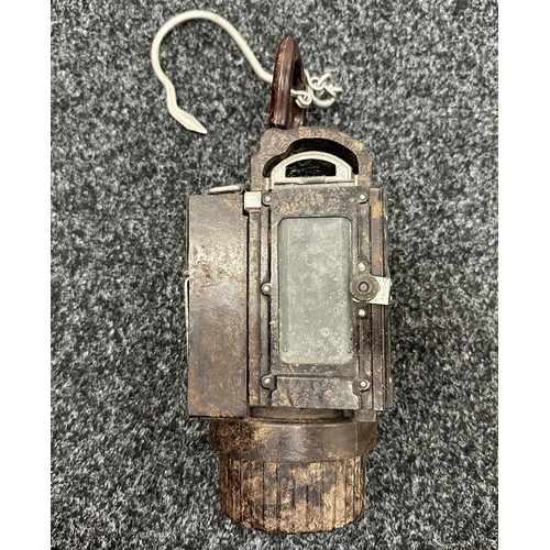 2361 - WW2 Third Reich Bakelite Carbide Vehicle Lantern. Complete with hanging hook. Maker code marked alon... 