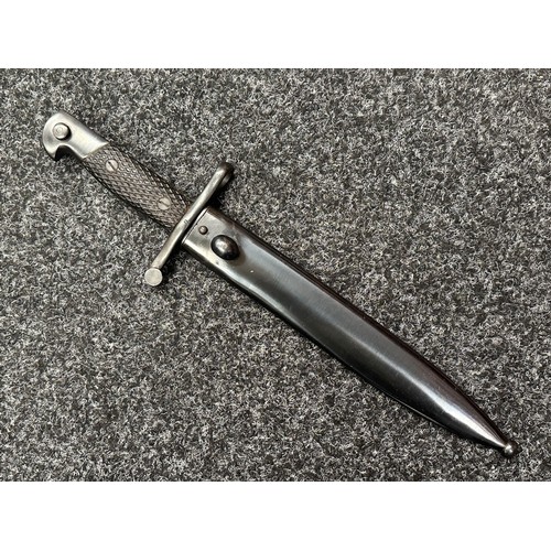 2380 - Spanish M1941 Mauser Bolo Bayonet with single edged fullered blade 247mm in length. Maker marked alo... 