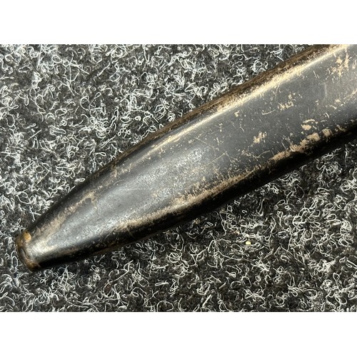 2382 - British No9 bayonet with fullered Bowie style blade 203mm in length pommel marked No 9 MKI 4-53. Ove... 