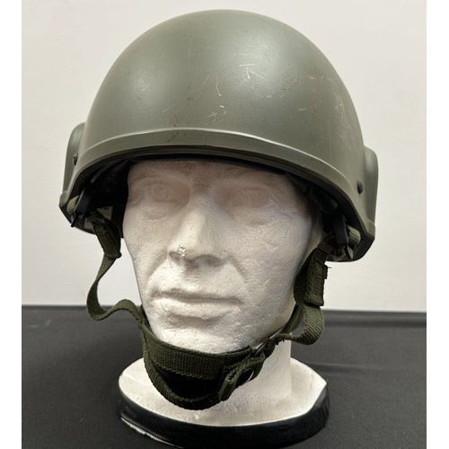 2383 - British Helmet Combat GS Mk 6 size large dated 1987. No cover. NATO Stoch number 8415-99-132-6007. C... 