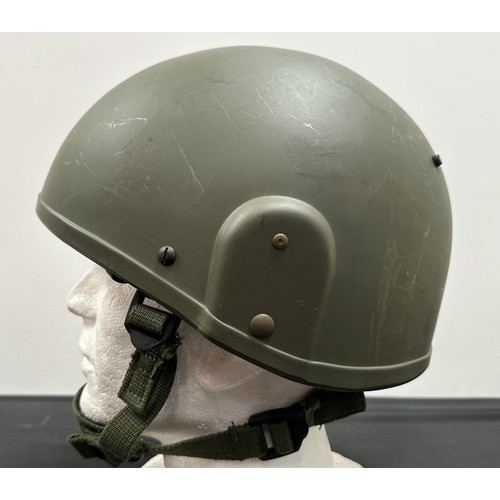 2383 - British Helmet Combat GS Mk 6 size large dated 1987. No cover. NATO Stoch number 8415-99-132-6007. C... 