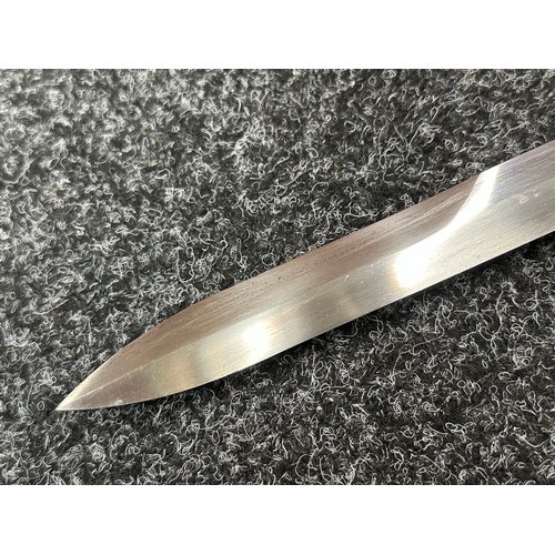 2386 - British X2 E1 Trials bayonet for the FAL Rifle with double edged blade 200mmin length. Parkerised fi... 