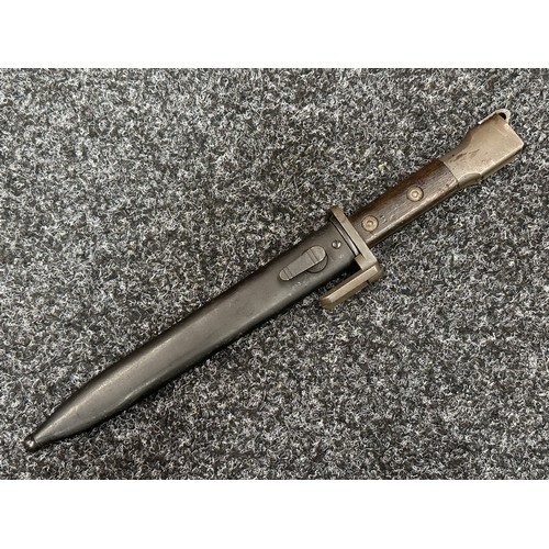 2386 - British X2 E1 Trials bayonet for the FAL Rifle with double edged blade 200mmin length. Parkerised fi... 