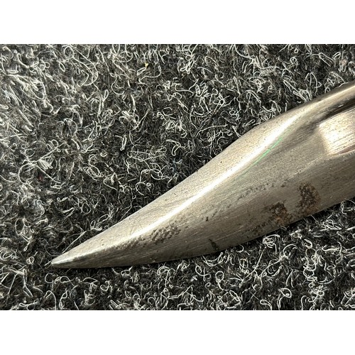 2394 - British No 9 Bayonet with 203mm long fullered Bowie style blade. Working release catch.  Marked No9 ... 