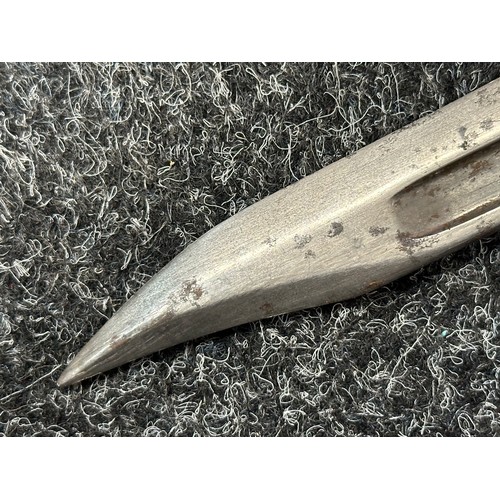 2394 - British No 9 Bayonet with 203mm long fullered Bowie style blade. Working release catch.  Marked No9 ... 