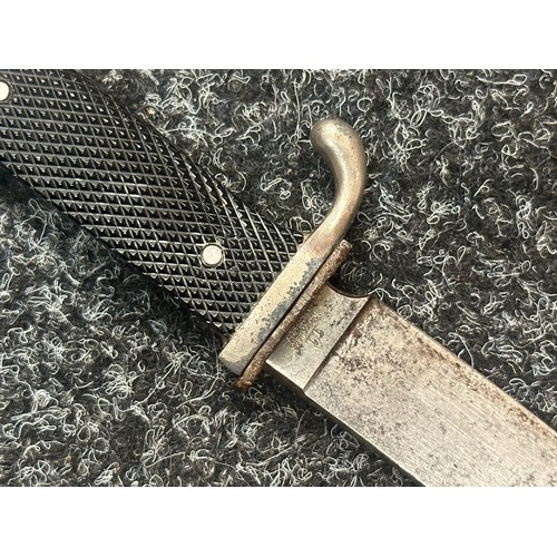 2397 - Scout Knife based upon the HJ knife with Bowie style blade 115mm in length, maker marked 