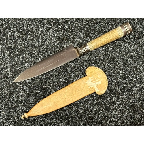 2398 - Hunting Knife with single edged blade 135mm in length maker marked 