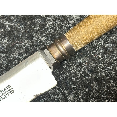 2398 - Hunting Knife with single edged blade 135mm in length maker marked 