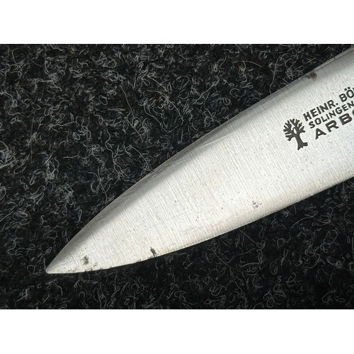 2398 - Hunting Knife with single edged blade 135mm in length maker marked 