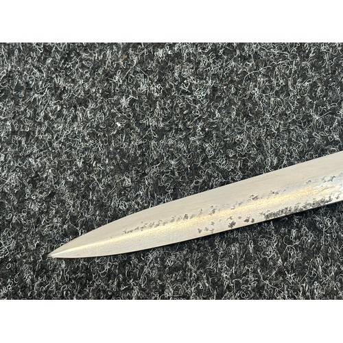 2401 - Brazilian Army Cavalry Sword with fullered single edged blade 820mm in length, etched makers mark 