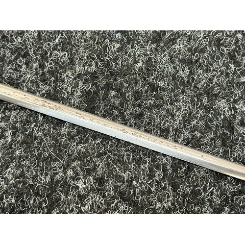 2402 - Masonic Sword with duble sided blade with etched decoration 697mm in length. No makers mark. Turned ... 