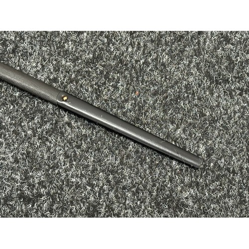 2402 - Masonic Sword with duble sided blade with etched decoration 697mm in length. No makers mark. Turned ... 