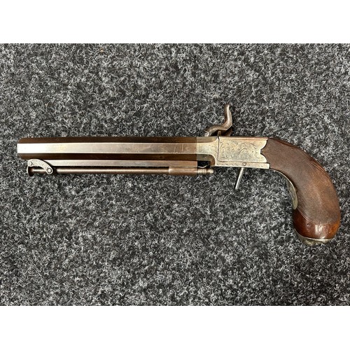 2412 - Percussion Cap Pistol with 150mm long octagonal barrel, 32 bore approx. 13mm. Birmingham Proof marke... 