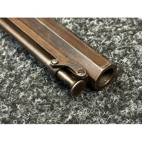 2412 - Percussion Cap Pistol with 150mm long octagonal barrel, 32 bore approx. 13mm. Birmingham Proof marke... 