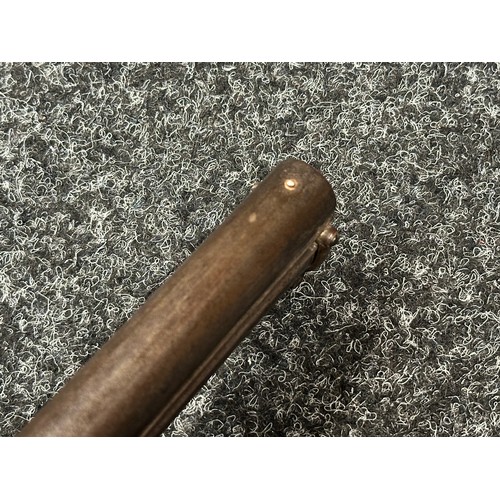 2413 - Double Barrel Percussion Cap 40 Bore Pistol with 100mm long barrels. Double trigger. Working action ... 