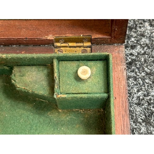 2426 - Wooden Pistol Box with brass plaque to lid engraved to 