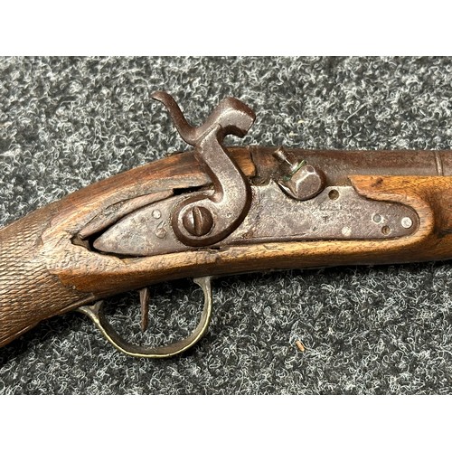 2428 - Percussion Cap Blunderbuss style Pistol with 200mm long barrel. Mouth of barrel approx. 32mm wide. W... 