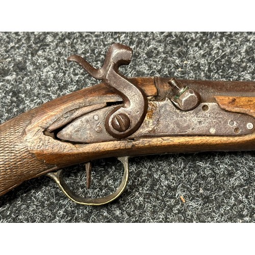 2428 - Percussion Cap Blunderbuss style Pistol with 200mm long barrel. Mouth of barrel approx. 32mm wide. W... 