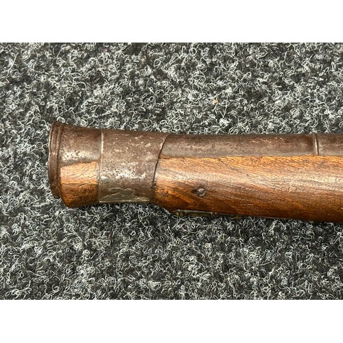 2428 - Percussion Cap Blunderbuss style Pistol with 200mm long barrel. Mouth of barrel approx. 32mm wide. W... 