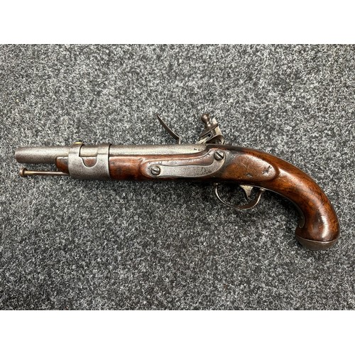 2429 - Rare U.S. Model Army Model 1813 Flintlock Pistol with 215mm long barrel. Bore .69 calibre, approx. 1... 