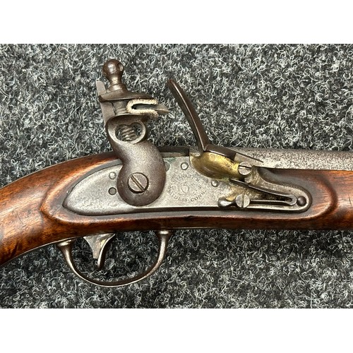 2429 - Rare U.S. Model Army Model 1813 Flintlock Pistol with 215mm long barrel. Bore .69 calibre, approx. 1... 