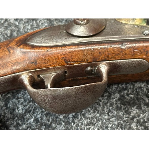 2429 - Rare U.S. Model Army Model 1813 Flintlock Pistol with 215mm long barrel. Bore .69 calibre, approx. 1... 