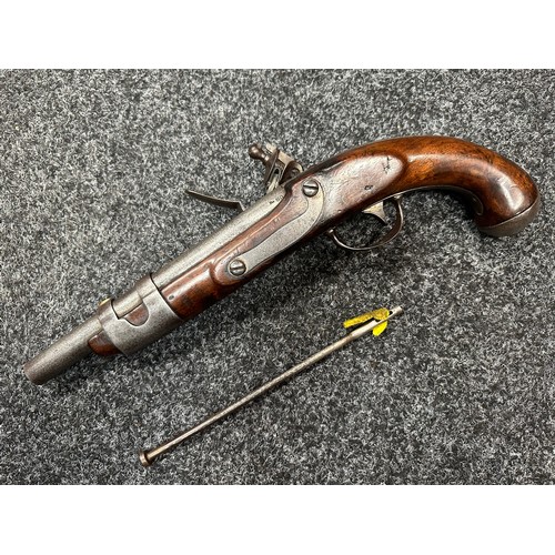 2429 - Rare U.S. Model Army Model 1813 Flintlock Pistol with 215mm long barrel. Bore .69 calibre, approx. 1... 