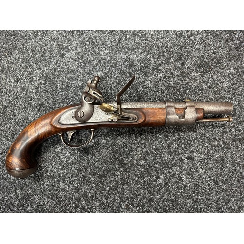 2429 - Rare U.S. Model Army Model 1813 Flintlock Pistol with 215mm long barrel. Bore .69 calibre, approx. 1... 