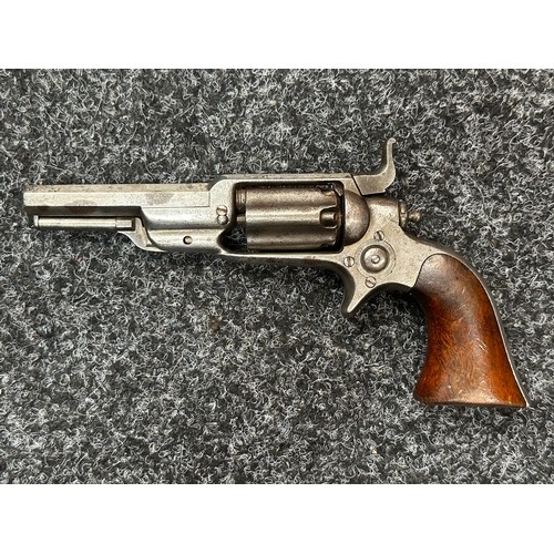 2430 - Colt 1855 Side Hammer Percussion Cap Pistol serial number 27384. 87mm long barrel. Bore approx. 7mm.... 