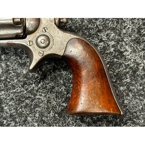 2430 - Colt 1855 Side Hammer Percussion Cap Pistol serial number 27384. 87mm long barrel. Bore approx. 7mm.... 