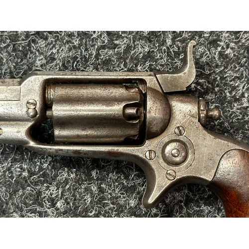 2430 - Colt 1855 Side Hammer Percussion Cap Pistol serial number 27384. 87mm long barrel. Bore approx. 7mm.... 