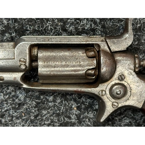 2430 - Colt 1855 Side Hammer Percussion Cap Pistol serial number 27384. 87mm long barrel. Bore approx. 7mm.... 