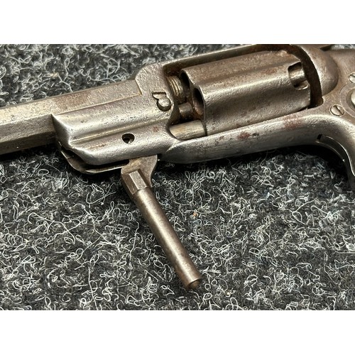 2430 - Colt 1855 Side Hammer Percussion Cap Pistol serial number 27384. 87mm long barrel. Bore approx. 7mm.... 